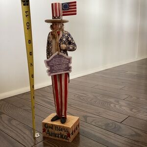 Jim Shore Americana Uncle Sam Sculpture in Red, White, and Blue